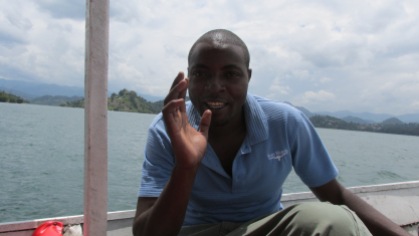 Habiman, my tour guide to Napoleon Island, at Lake Kivu.