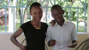 Siblings Nora and Dominic, two young teens who are grandchildren of Mzee and Mama