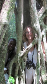 Victor and I standing inside a tree.